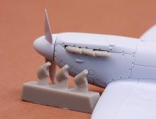Spitfire Mk. I/II exhaust (round) for Airfix kit
