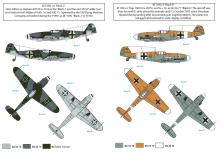 Bf 109/HA-1112 1990s Airshow Star Decals - 1.