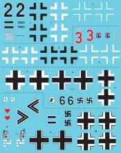 Bf 109/HA-1112 1990s Airshow Star Decals - 3.