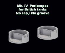 Mk.IV Periscopes for British tanks - no cap/no groove - 1.